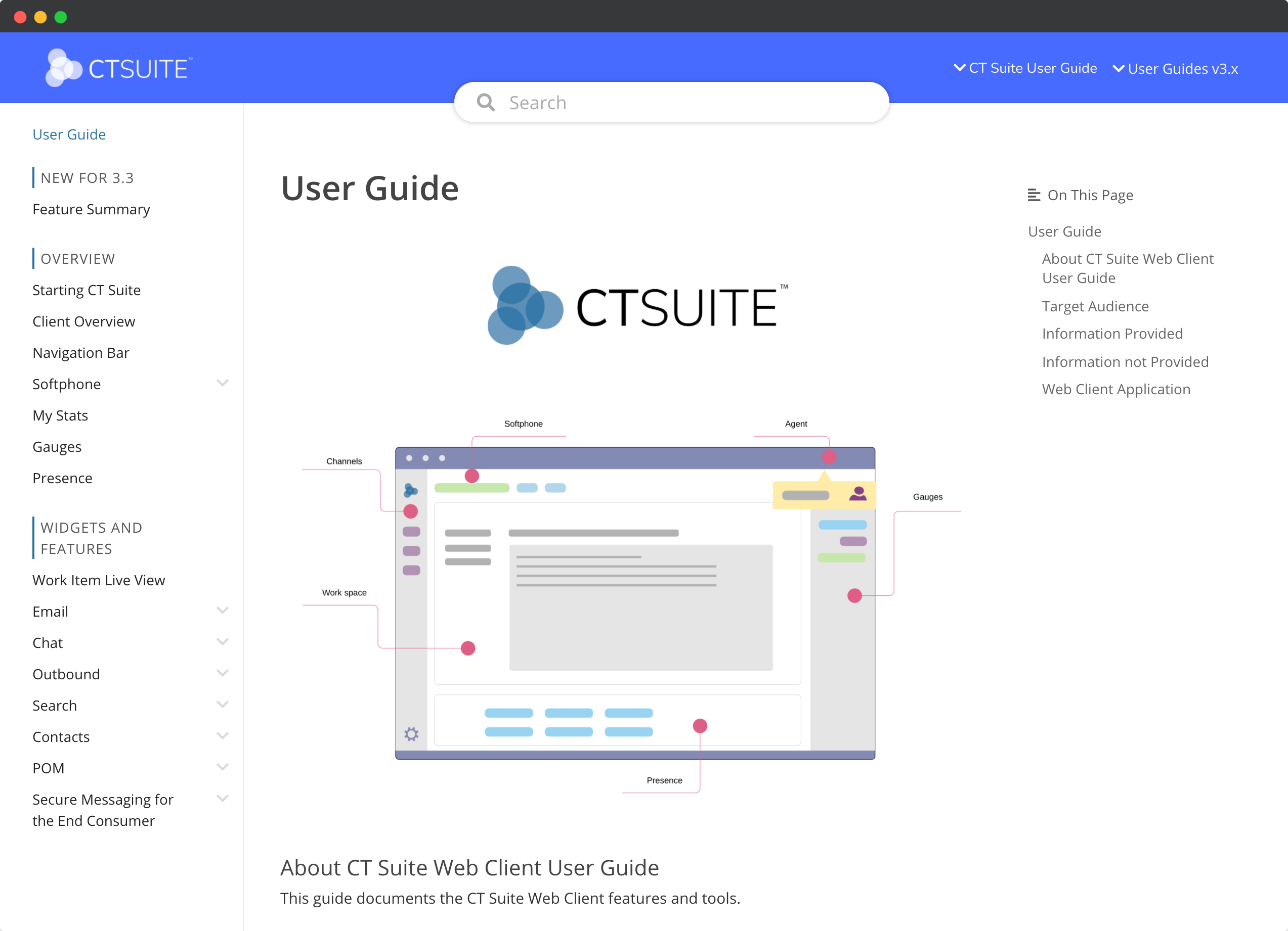 CTIntegrations documentation running on DeveloperHub